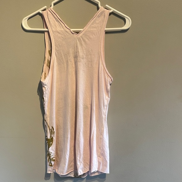 🌸Da-Nang Pink and Gold Floral Tank Top - Picture 4 of 6